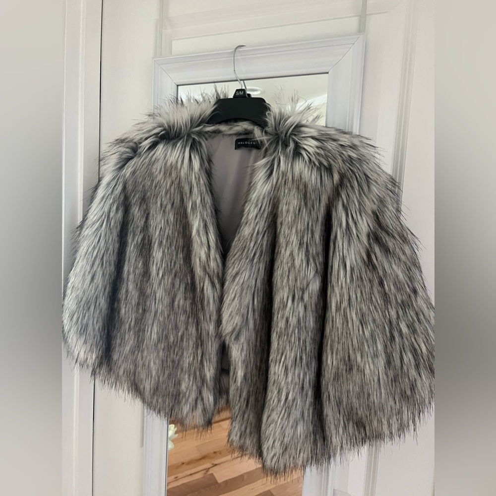 Fur cover up coat